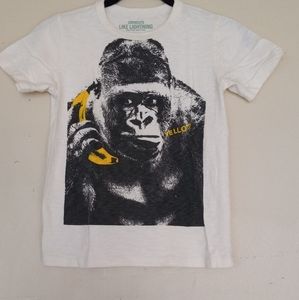 CREW CUTS boys' gorilla on a banana phone T-shirt. US size 8.